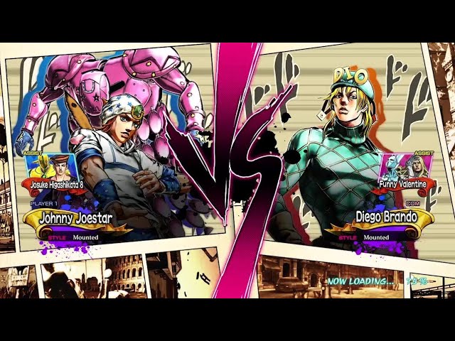 Johnny Joestar vs Diego Brando (Hardest AI) - JoJo Bizarre Adventure All Star Battle R