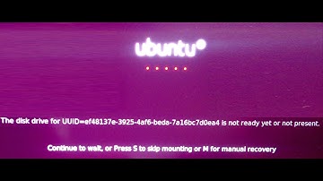 Ошибка The disk drive for UUID is not ready or not present yet