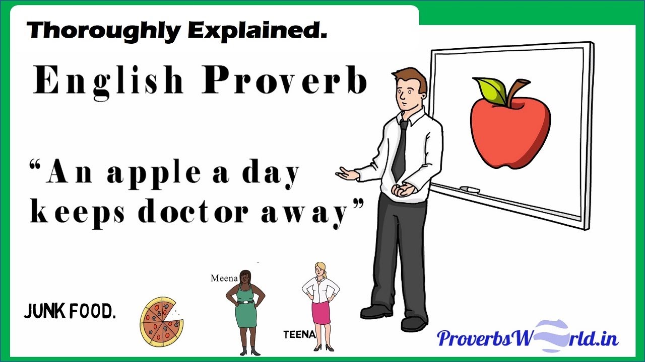 An Apple A Day Keeps The Doctor Away English Proverb Eat Healthy Youtube