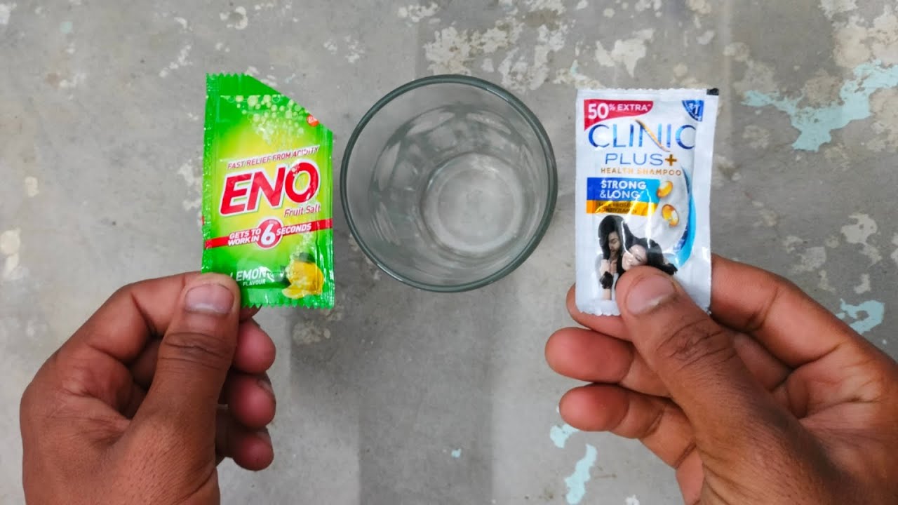 Eno + Water + Clinic Plus | Shampoo | Experiment | Amazing Experiment...