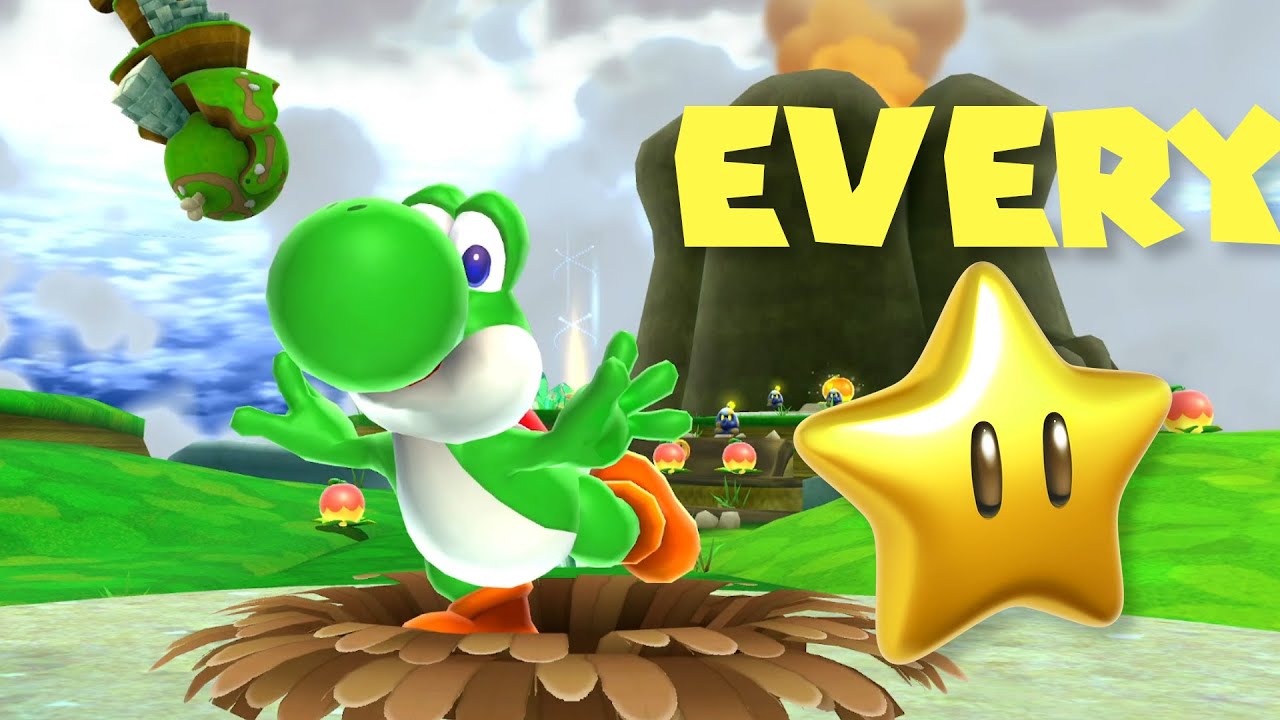 Super Mario Galaxy 2: Yoshi Star Galaxy (all golden stars) [4K / 60FPS]