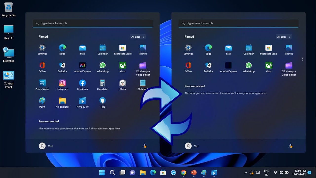 How to Change Start Menu Layout in Windows 11 - YouTube