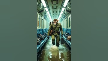 Train Stuck on Broken Bridge — Army Monkey Saves Everyone!"#ai #army #monkey #shorts