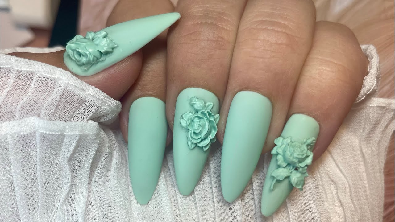 Swatching the new gels from the nail lab uk and cute pastel nail design with 3d roses