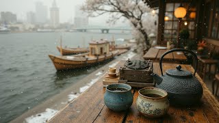 Japanese Zen Tea Ceremony    Snowfall Serenity   Peaceful Asian Sounds for Sleep