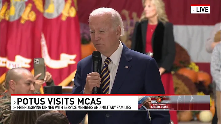 President Biden, First Lady visit Cherry Point for "Friendsgiving" with Marines