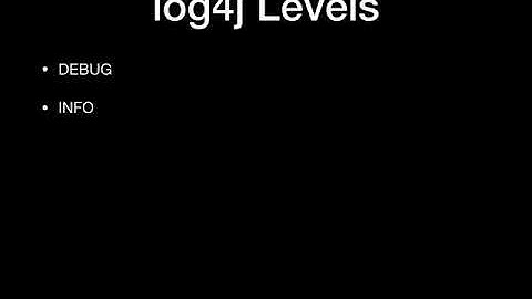 JAVA INTERVIEW QUESTIONS log4j levels