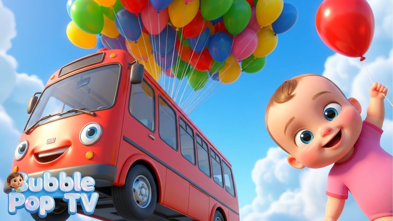 Wheels on the Bus Balloons + Johny Johny Yes Papa - Learn Colors | Nursery Rhymes for Kids