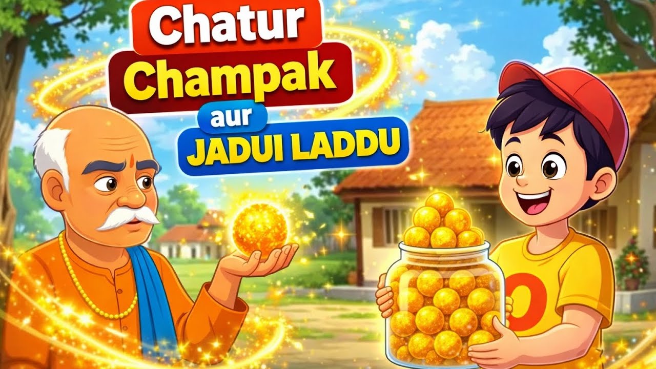 Chatur Champak aur Jadui Laddu | Hindi Cartoon Story | Magical Laddu ...