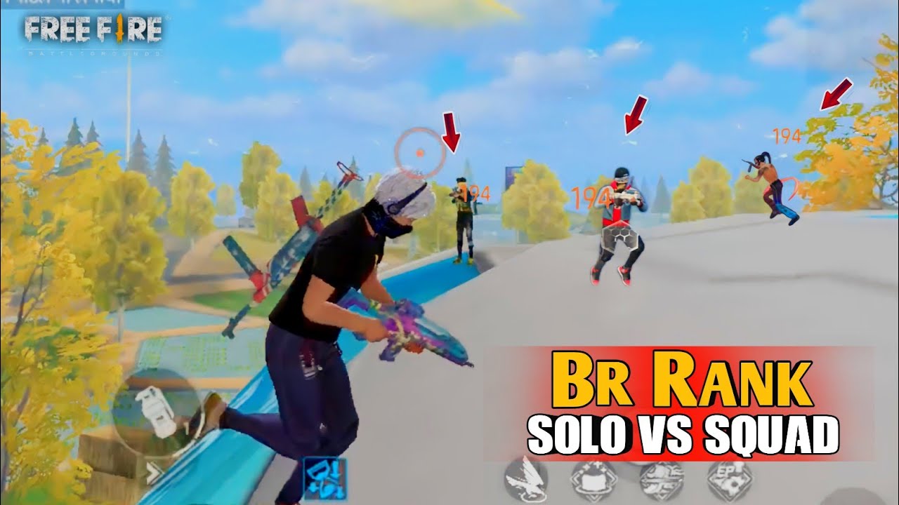 BR RANKED BEST SOLO VS SQUAD GAMEPLAY 🤡 GARENA FREE FIRE MAX - YouTube