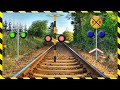 【踏切アニメ】そらをとぶふみきりカンカン♪Railroad crossing flying in the sky !!!