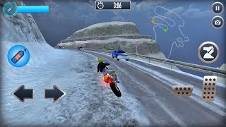 Jogo de Moto Montanha Bicicleta Neve Corridas screenshot 2
