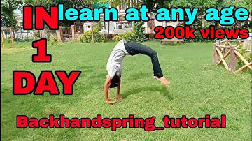 Learn Back Handspring Fast ( Easy Tutorial ) In Hindi | Ashish Vishwakarma