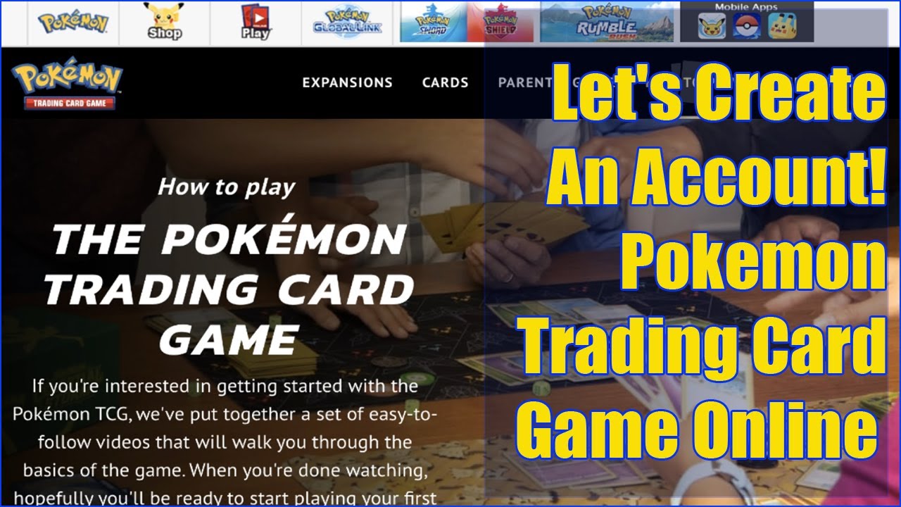 Creating An Account In The Pokemon Online Trading Game [Let's Get Started!] - YouTube