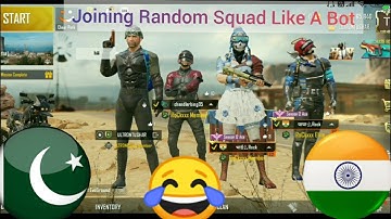 JOINING RANDOM SQUAD LIKE A BOT | Trolling Noobs 🥰 In Pubg Mobile