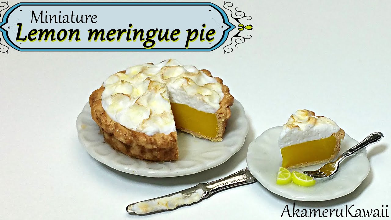 Miniature Lemon Meringue Pie - Polymer Clay Tutorial