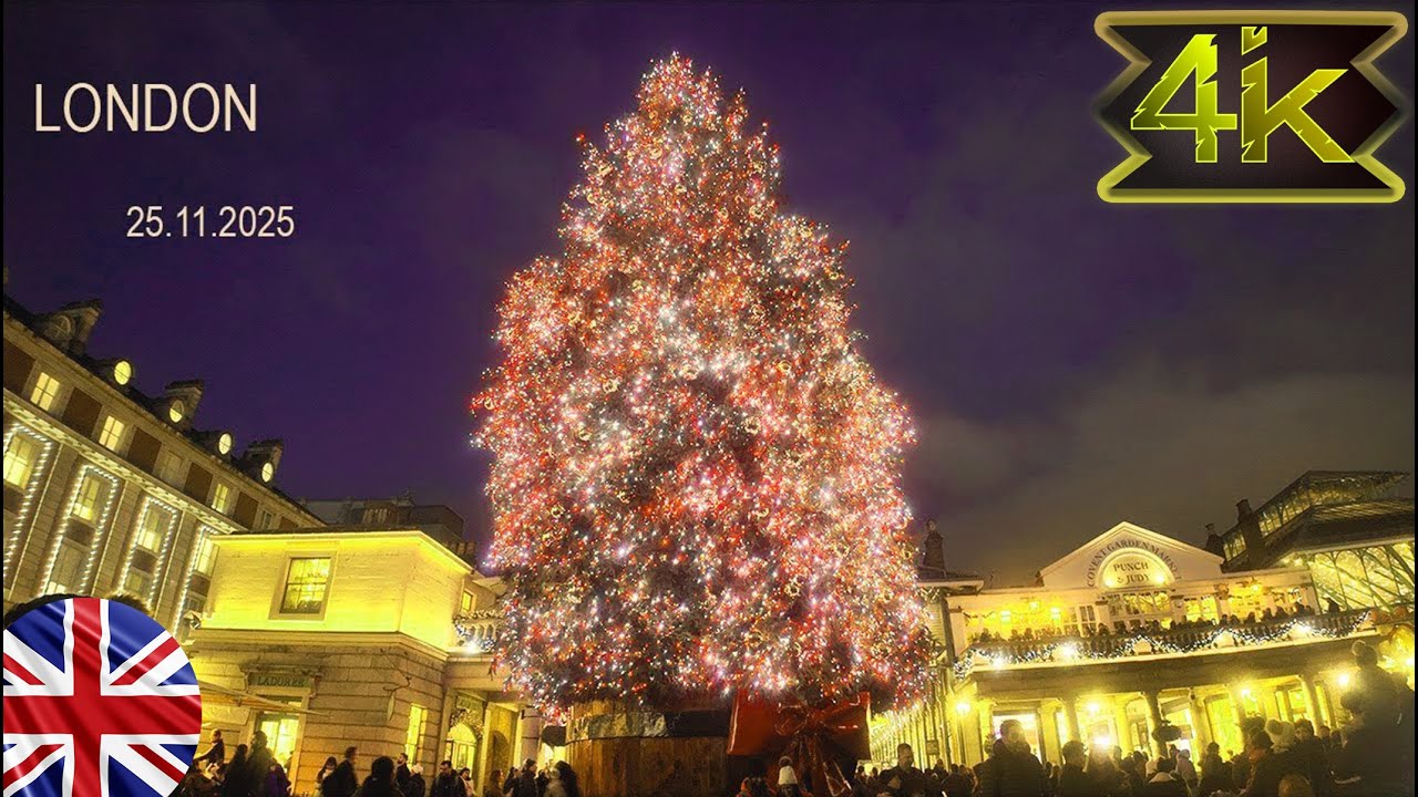 London Christmas Walk 2026 Leicester Square to Covent Garden (4K 60fps)
