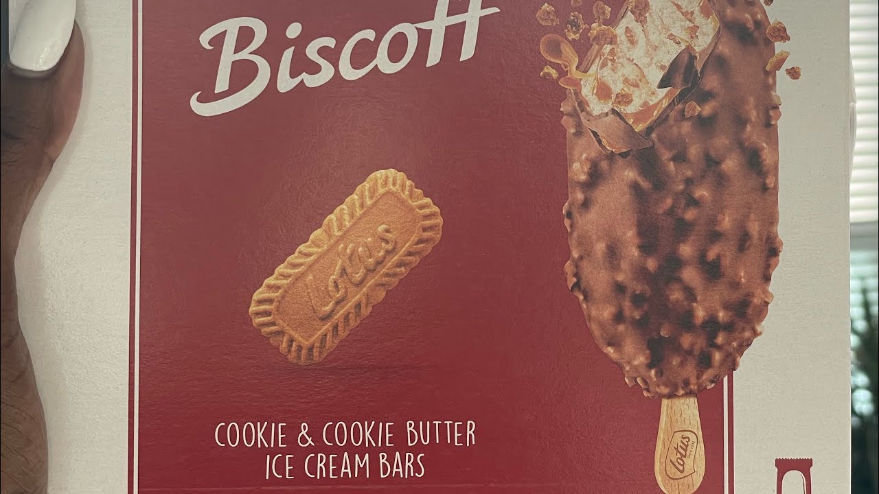 Lotus Biscoff Ice Cream Bar Review foodreview foodie foodlover YouTube
