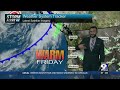 Warmer Friday, Sprinkles Saturday, then heatwave next week