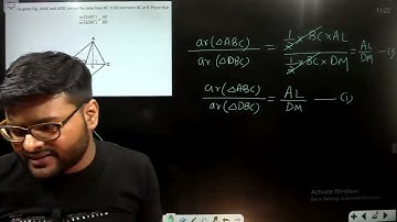 In the given Fig., ∆ABC and ∆DBC are on the same base BC. If AD intersects BC at O. Prove that ar(∆A