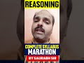 Reasoning complete syllabus marathon by Saurabh Sir #marathonclass