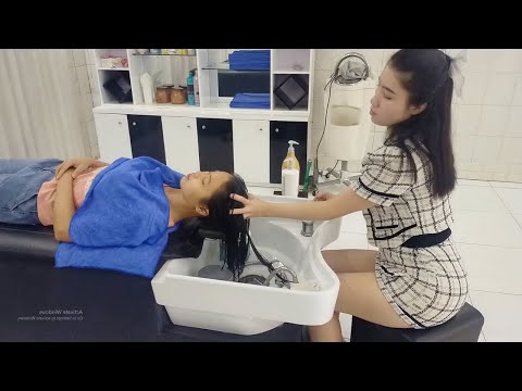 Relaxing massage with a beautiful girl at Cali Nguyen hair salon