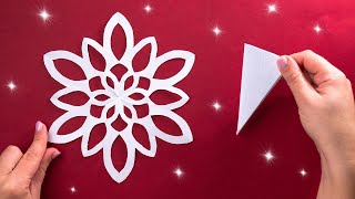 Paper Cutting Design️How to make a paper snowflake for Christmas [Clear tutorial DIY easy]