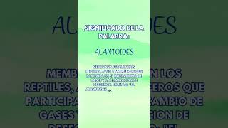 Significado De La Palabra Alantoides