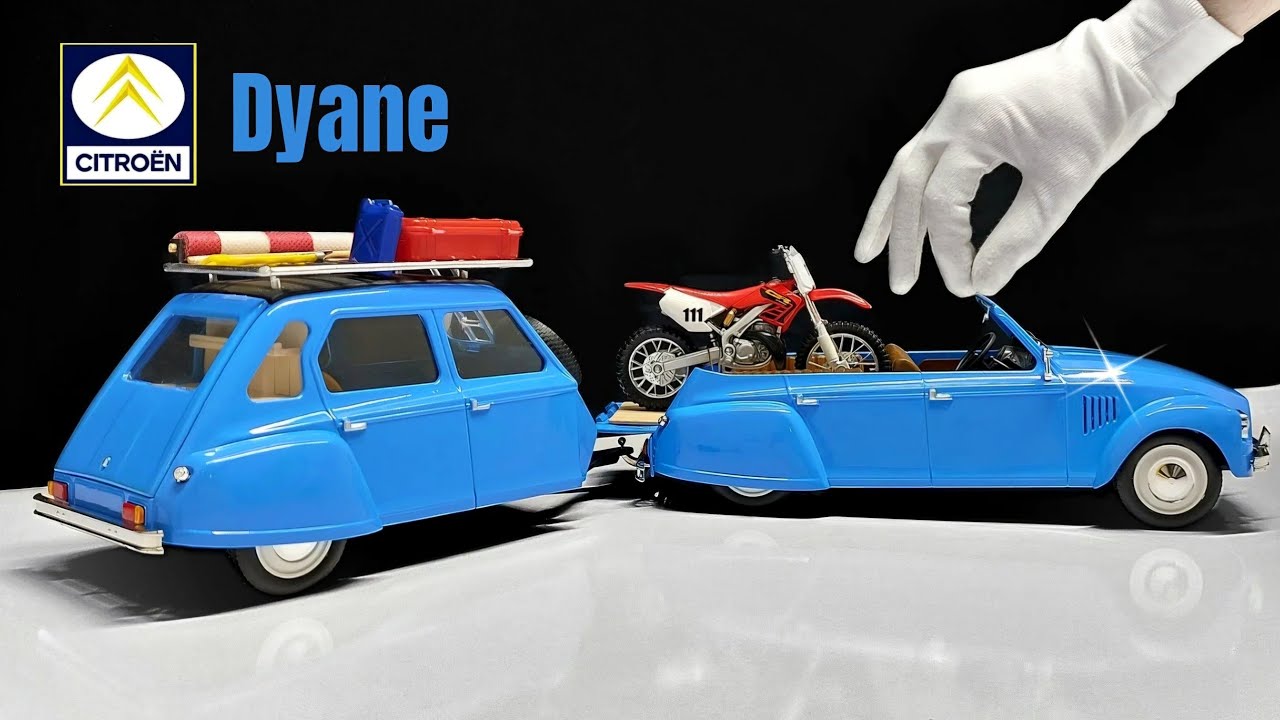 Citroën Dyane Roadster with a Micro Camper Trailer