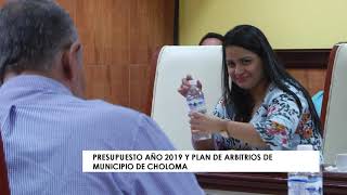 PRESUPUESTO AÑO 2019 Y PLAN DE ARBITRIOS DEL MUNICIPIO DE CHOLOMA