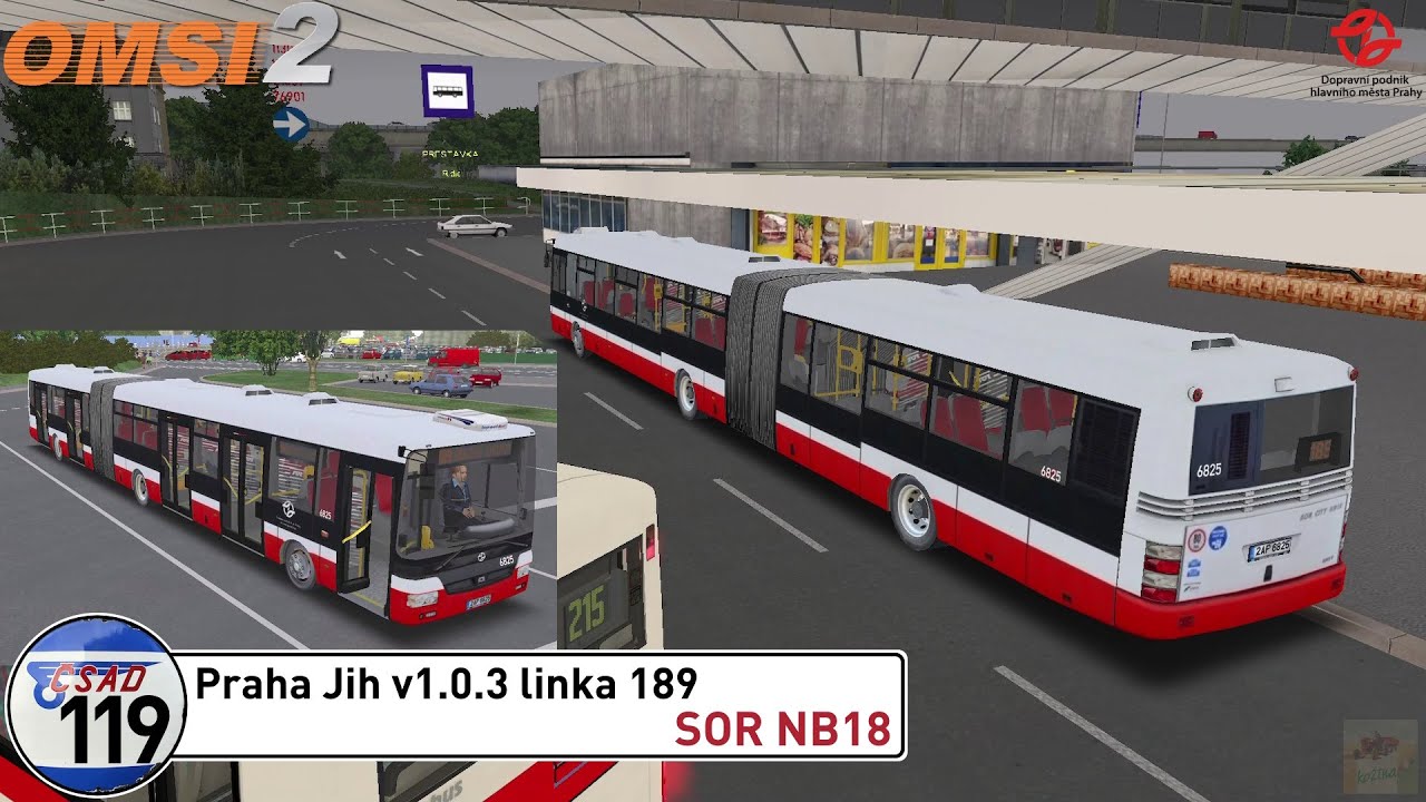 OMSI 2 #119 - Praha Jih v1.0.3 linka 189 - SOR NB18