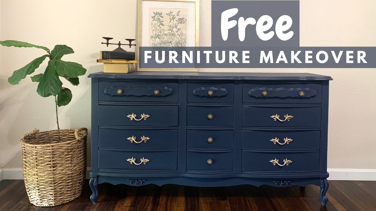 FREE FURNITURE MAKEOVER | Trash to Treasure | FB Market Furniture Flip