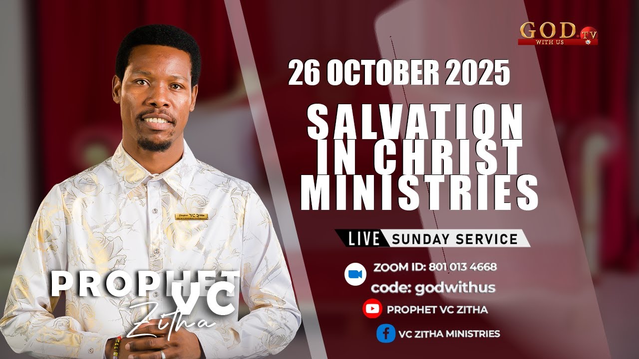 YOU ARE WATCHING LIVE SUNDAY SERVICE WITH PROPHET V.C ZITHA - 26 OCTOBER 2025