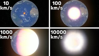 What Damage will an ☄Asteroid Cause to 🌍Earth if it COLLIDES at Different Speeds | Universe Sandbox