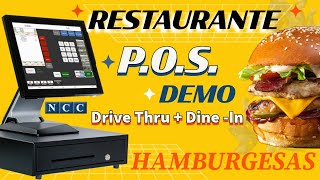 Así funciona NCC Reflection POS para Restaurante de  Hamburguesas o comida rapida. Calbiz Demo