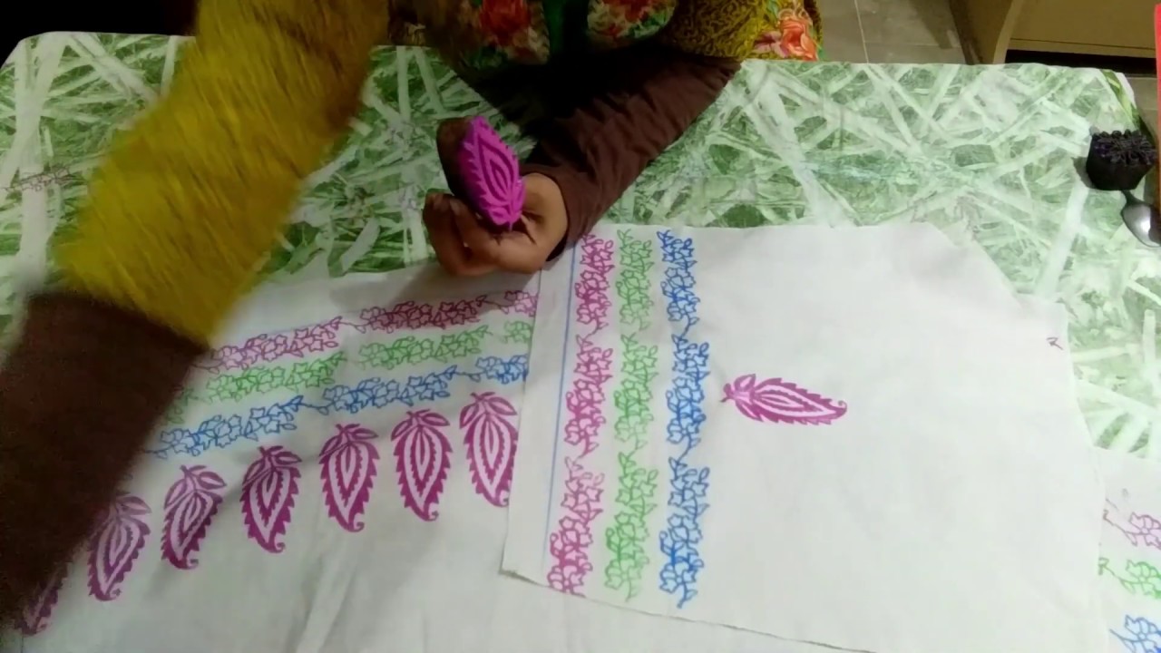 Multi Color Block Printing Block Printing Design YouTube