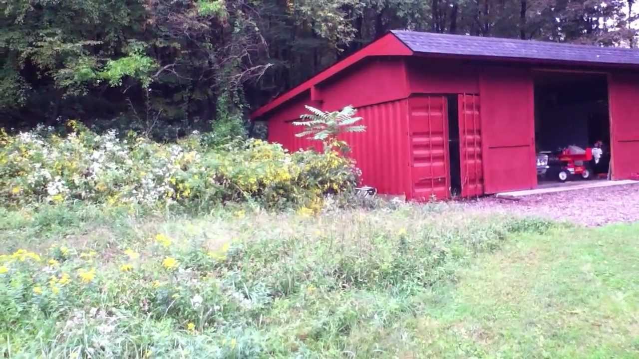 Shipping Container Garage Workshop - YouTube