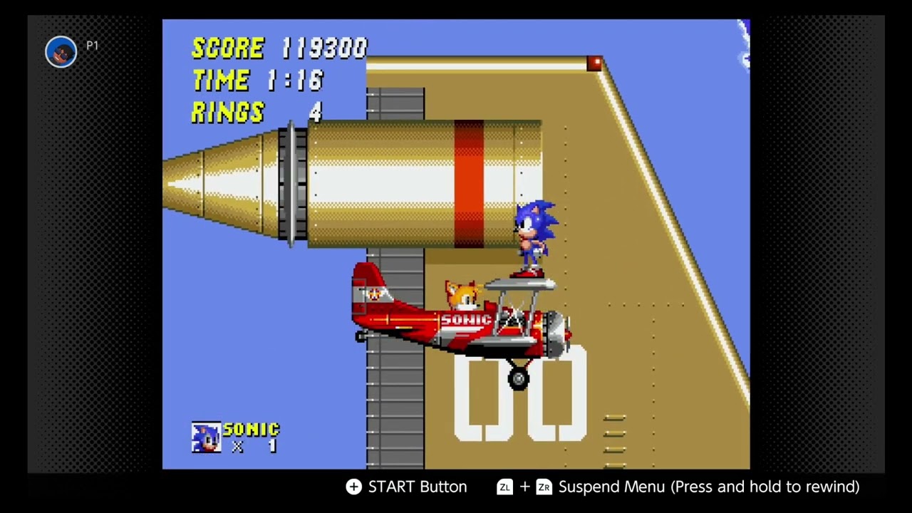 Playing Sonic 2 Sky Chase Zone as Super Sonic 