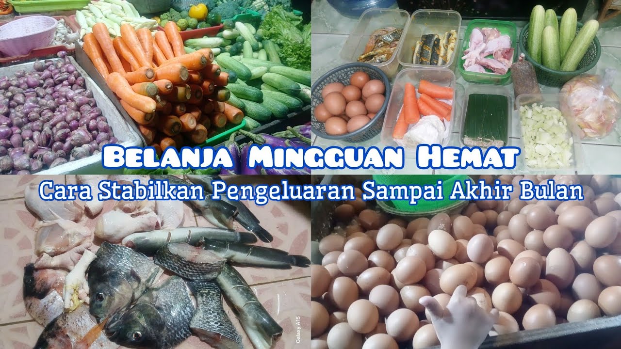 BELANJA MINGGUAN HEMAT || Food Prep Stok Seminggu, Cara Stabilkan Pengeluaran Sampai Akhir Bulan