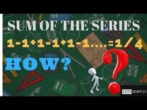 GRANDI'S SERIES 1-1+1-1+1....= 1 / 4  HOW?