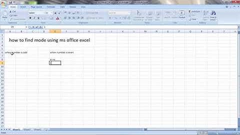 How to Find Mode (Both Even/Odd Number) in Microsoft Office Excel (MS Excel) Using Laptop/Computer