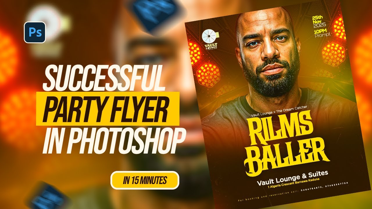 Successful Party Flyer In Photoshop | Photoshop Tutorial