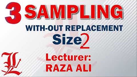 Without Replacement sample size 2  || Business Statistics || Muhammad Abdullah ||  B.Com ||