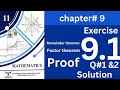 class11 math chapter 9 ex 9.1 new book 2025  || 1st Year Math New Book Exercise 9.1 | Belief physics