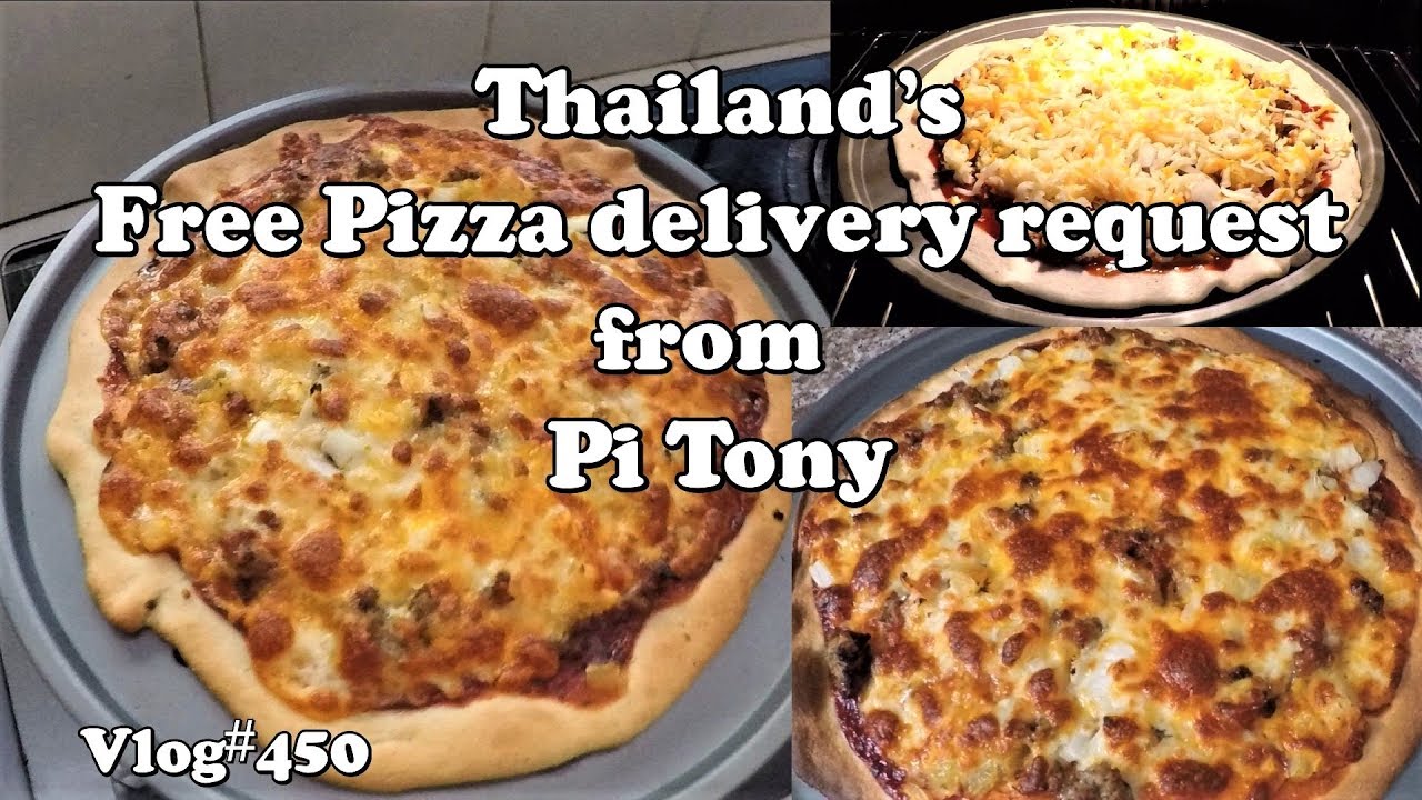 Thailand Free Pizza for a friend, a good moment for me.