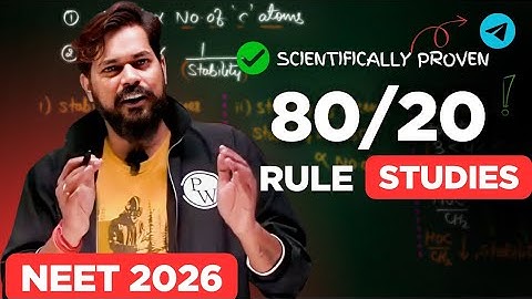 Scientifically proven 80/20 Rule of Studies | Neet 2026 Strategy | #neet #neet206 #physicswallah