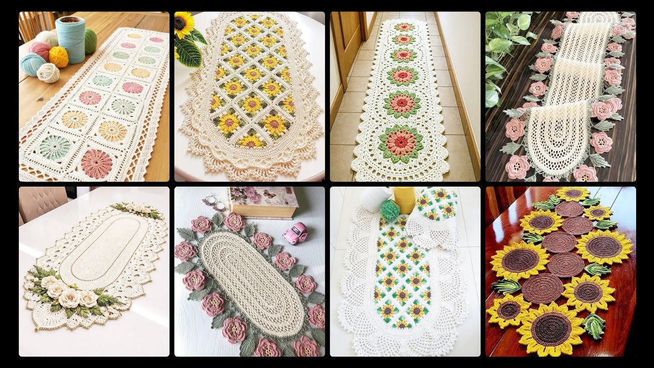 Elegant Handmade Crochet Table Runner Design for Modern and Rustic Home Decor Inspiration#crochet 