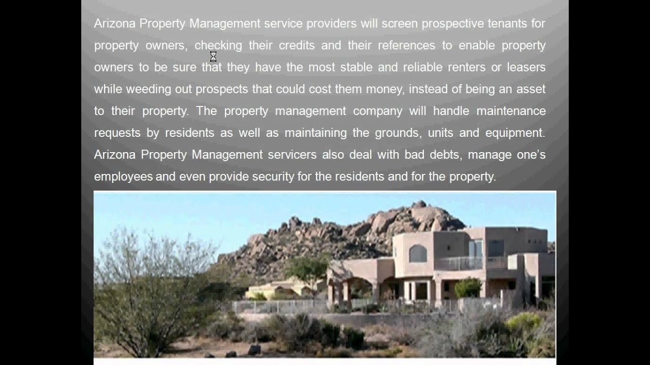 Arizona Property Management service YouTube