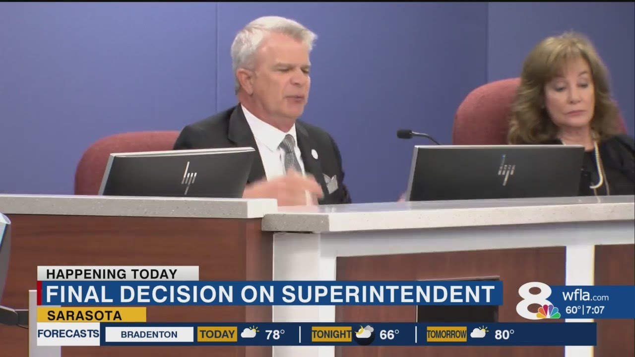 Sarasota School Board to make final decision on superintendent - YouTube